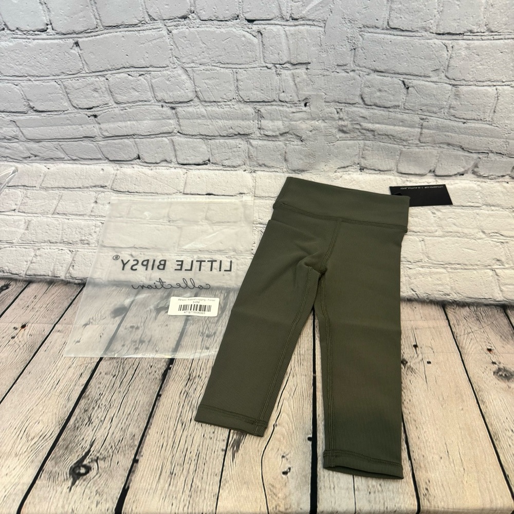 Little Bipsy Forest Green Athletic Ribbed Leggings